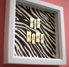Load image into Gallery viewer, Wonderfully Unique Wall Art by Scrabble Bandit: 'Hip Mama' from their Limited edition Brass Collection