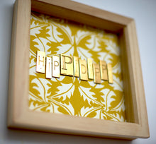 Load image into Gallery viewer, Wonderfully Unique Wall Art by Scrabble Bandit: 'Hippidipi' from their Limited edition Brass Collection