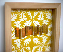 Load image into Gallery viewer, Wonderfully Unique Wall Art by Scrabble Bandit: 'Hippidipi' from their Limited edition Brass Collection