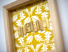 Load image into Gallery viewer, Wonderfully Unique Wall Art by Scrabble Bandit: 'Hippidipi' from their Limited edition Brass Collection