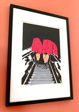 Load image into Gallery viewer, Framed Screen Print: 'Las Vegas From Behind ' by Jessie Burn