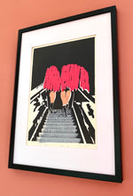 Load image into Gallery viewer, Framed Screen Print: 'Las Vegas From Behind ' by Jessie Burn