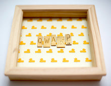 Load image into Gallery viewer, Wonderfully Unique Wall Art by Scrabble Bandit: 'Quak?' from their Limited edition Brass Collection