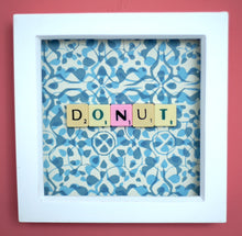 Load image into Gallery viewer, Wonderfully Unique Wall Art by Scrabble Bandit: &#39;DONUT&#39;
