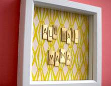 Load image into Gallery viewer, Wonderfully Unique Wall Art by Scrabble Bandit: &#39;All Hail Mama&#39; from their Limited edition Brass Collection
