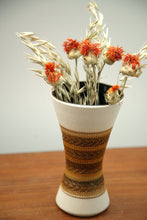 Load image into Gallery viewer, Mid-century Retro Brown &amp; White German Pottery Vase
