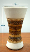 Load image into Gallery viewer, Mid-century Retro Brown &amp; White German Pottery Vase
