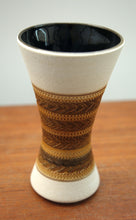 Load image into Gallery viewer, Mid-century Retro Brown &amp; White German Pottery Vase
