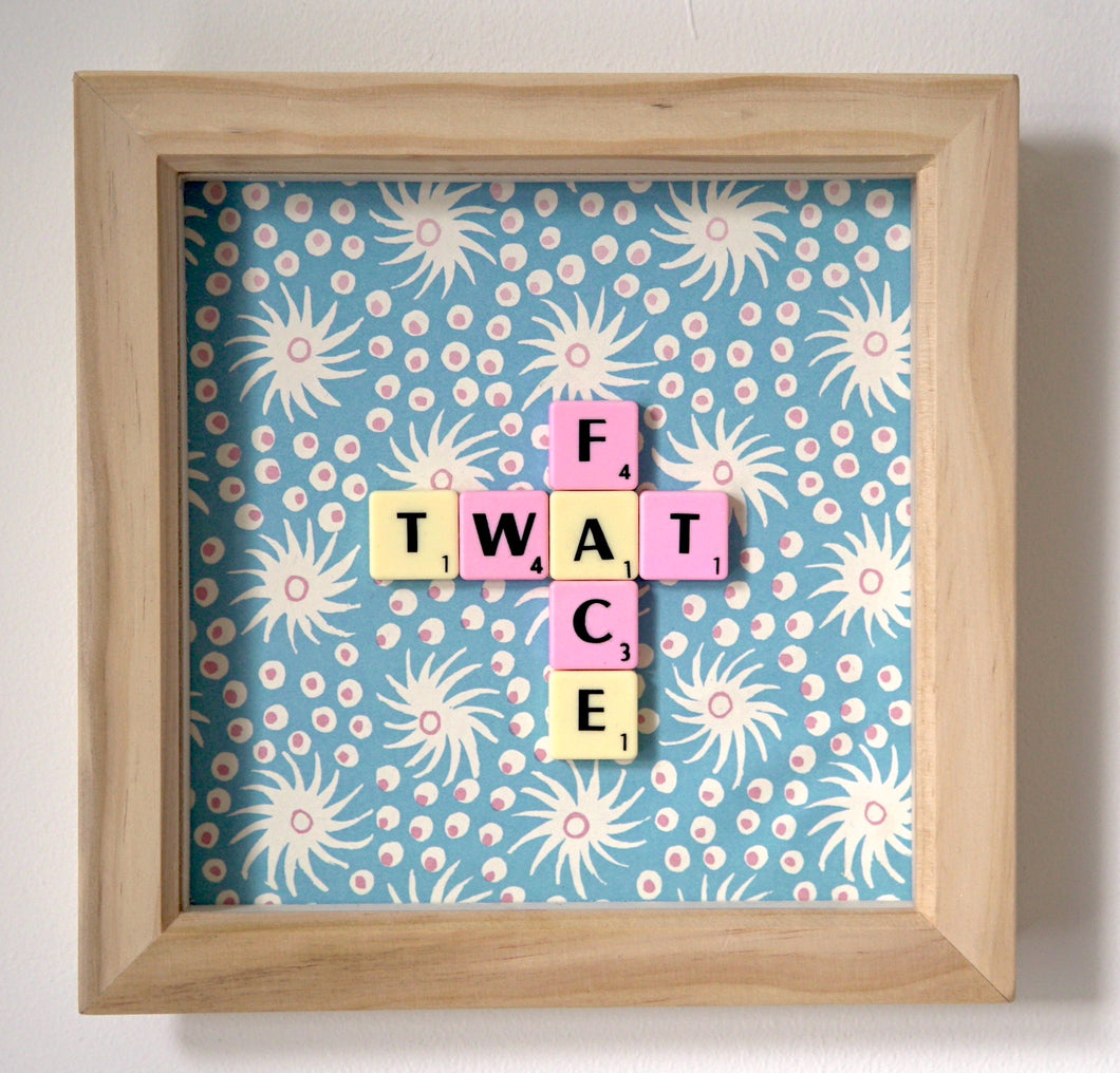 Wonderfully Unique Wall Art by Scrabble Bandit: 'Twat Face'